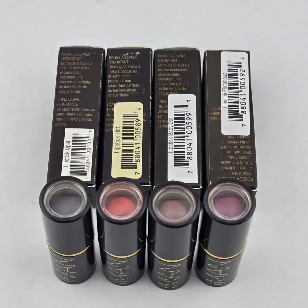IMAN Luxury Moisturizing Lipstick Lot of 4 Semi-Matte Gift Set 4 Colors New